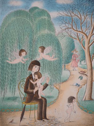 Raymond Peynet -  Les amoureux : un peu, beaucoup, passionnément - Lithographie originale Signée 2