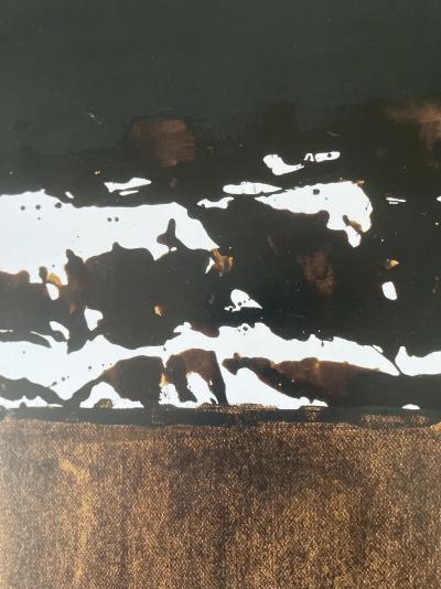 Pierre Soulages (d’après) - Affiche d’après brou de noix 2