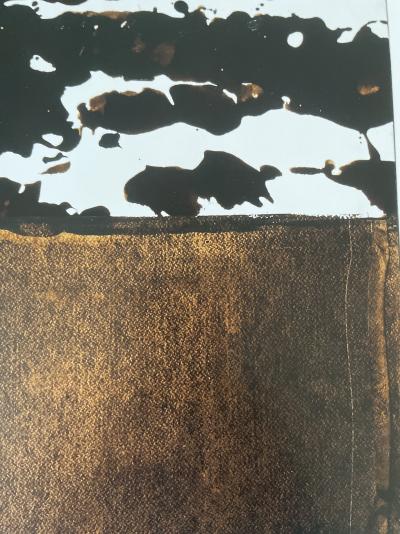 Pierre Soulages (d’après) - Affiche d’après brou de noix 2