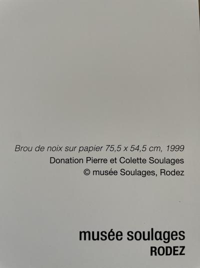 Pierre Soulages (d’après) - Affiche d’après brou de noix 2