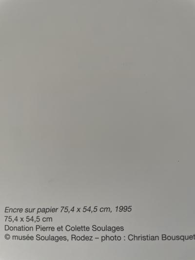 PIERRE SOULAGES (d’après) - AFFICHE D’APRÈS ENCRE SUR PAPIER 2