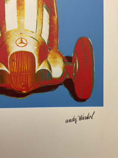 Andy WARHOL (d’après) - Mercedes W125 Racecar Bleu - Granolithographie 2