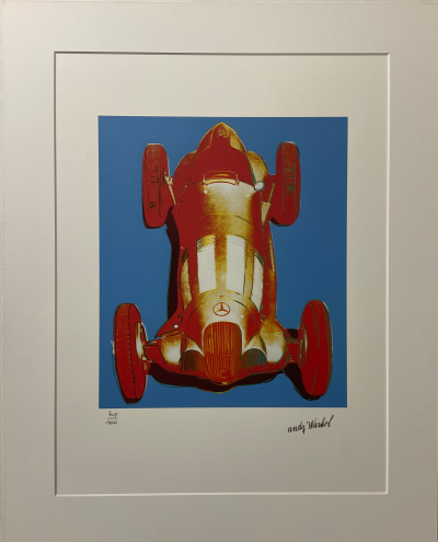 Andy WARHOL (d’après) - Mercedes W125 Racecar Bleu - Granolithographie 2