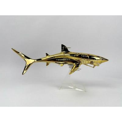 Hajime Sorayama - SORAYAMA SHARK GOLD - Sculpture 2