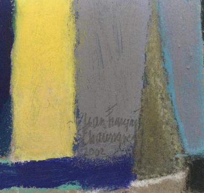 Jean-François CHAUSSEPIED - Composition, 2002 - Technique mixte sur carton signée 2