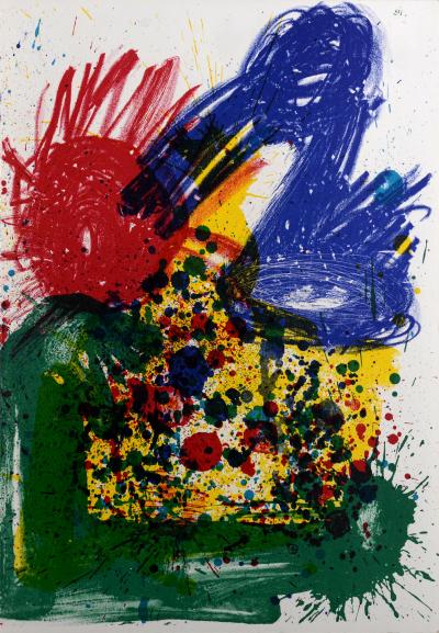 Joan MITCHELL & Walasse TING - Abstract Composition, 1964 - Original lithograph on wove paper, printed on double-page. 2