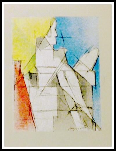 Jacques VILLON  - Le lecteur, 1962 - Lithographie originale 2