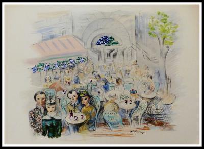 Moïse KISLING - Le bar des sirènes, 1953 - Lithographie originale pochoir 2