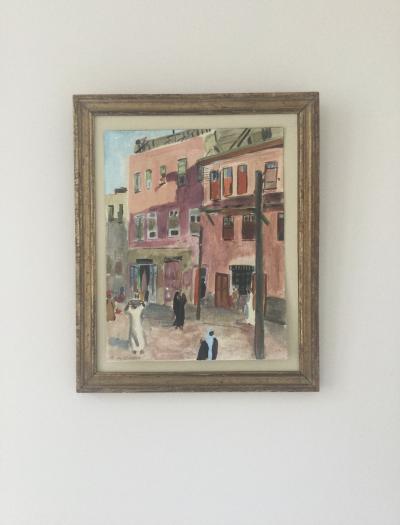 Raoul DU GARDIER - Belebte Straße in Kairo, um 1925 - Signierte Gouache 2