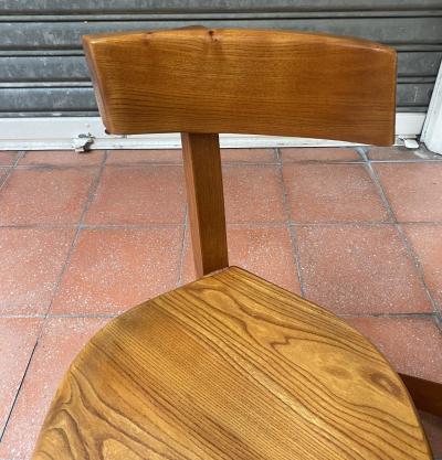 4 Chaises S34A en orme - Pierre Chapo 2