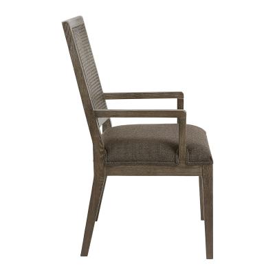 Paire de fauteuils Eva - Blanc d’Ivoire Couleur anthracite Bois - tissus - cannage 2