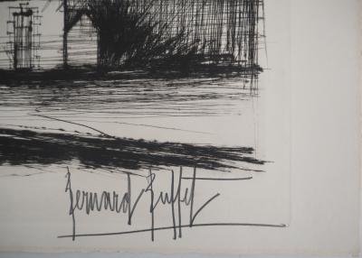 Bernard Buffet - Bretagne : Le phare - Gravure originale, Signée 2