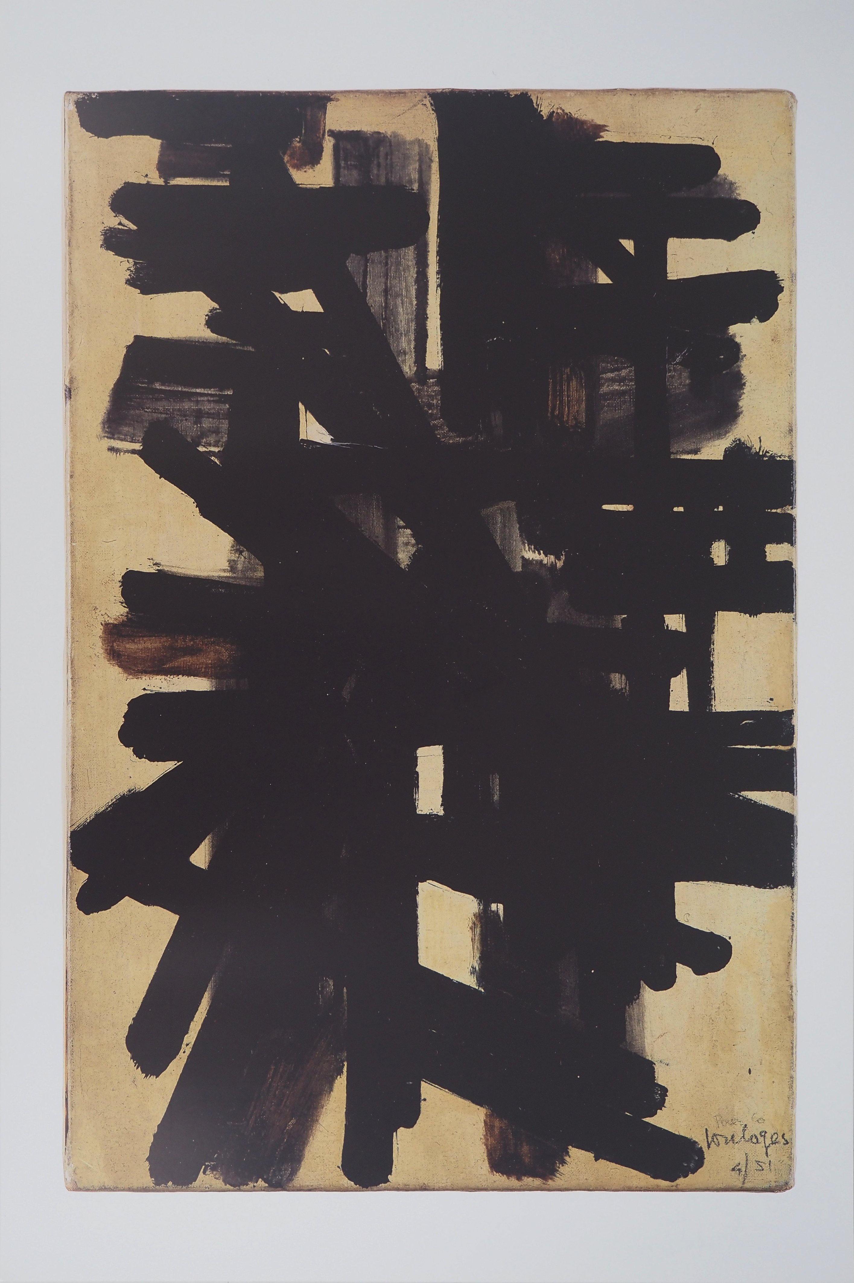 Pierre SOULAGES d apr s Peinture Avril 1951 Affiche Originale 