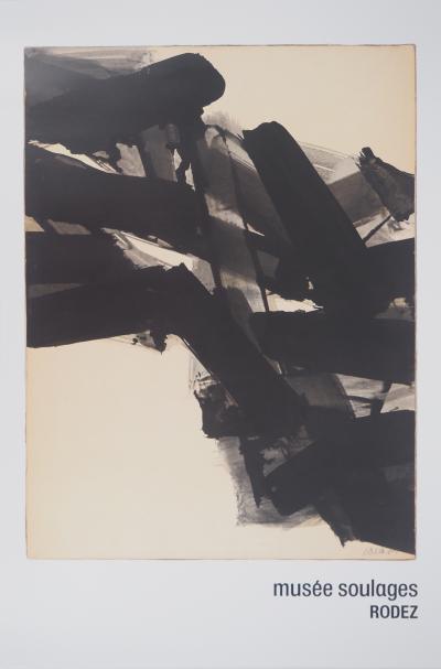 Pierre SOULAGES (d’après) - Encre 1961 - Affiche originale Musée Soulages 2