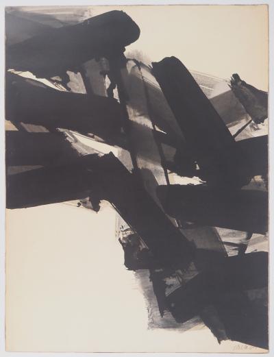 Pierre SOULAGES (d’après) - Encre 1961 - Affiche originale Musée Soulages 2