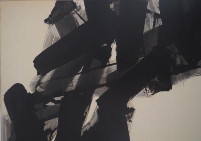 Pierre SOULAGES (d’après) - Encre 1961 - Affiche originale Musée Soulages 2