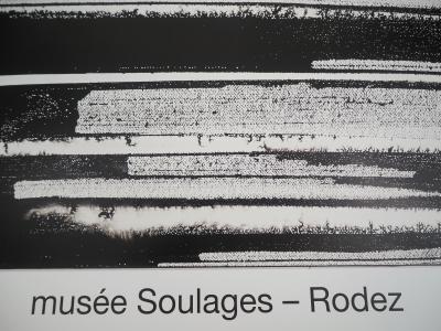 Pierre SOULAGES (d’après) - Encre 1995 - Affiche originale Musée Soulages 2