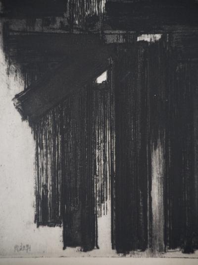 Pierre Soulages : Eau-forte III, Eau-forte originale, signée - 1956 2