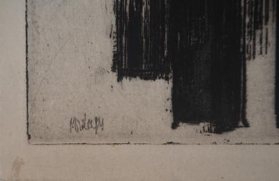 Pierre Soulages : Eau-forte III, Eau-forte originale, signée - 1956 2