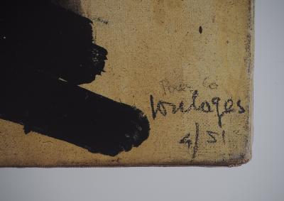 Pierre SOULAGES (d'après) - Peinture avril 1951 - Affiche originale Musée Soulages 2