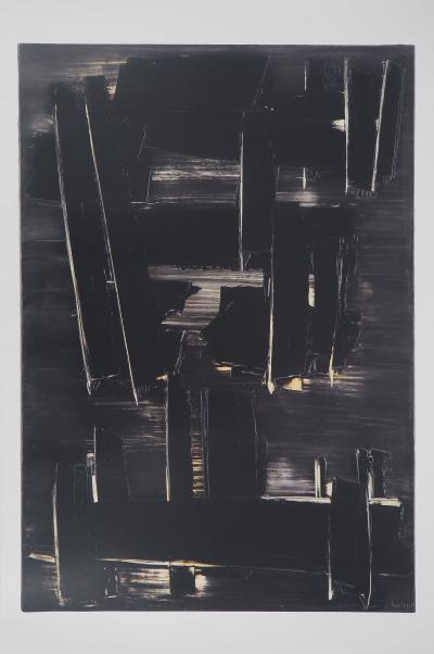 Pierre SOULAGES (d'après) - Peinture 27 aout 1958 - Affiche originale Musée Soulages 2