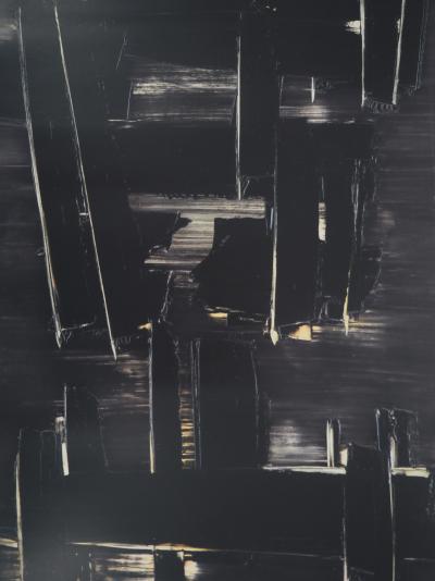 Pierre SOULAGES (d'après) - Peinture 27 aout 1958 - Affiche originale Musée Soulages 2