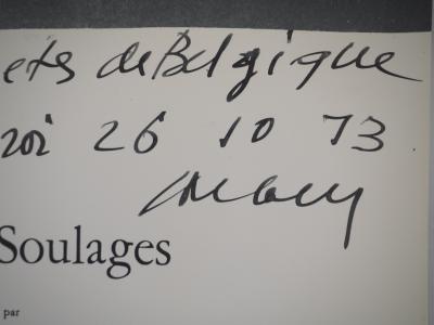 Pierre Soulages : Dédicace autographe à l’encre - Signée, 1973 2