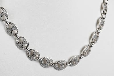 Collier maille grain de café en argent 925 2