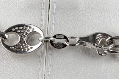 Collier maille grain de café en argent 925 2