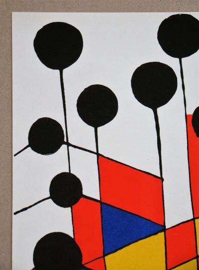 Alexander CALDER - Mosaïque et ballons noirs, 1971 - Lithographie originale 2