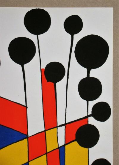 Alexander CALDER - Mosaïque et ballons noirs, 1971 - Lithographie originale 2