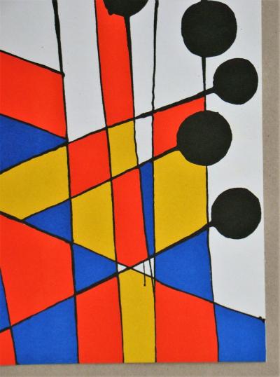 Alexander CALDER - Mosaïque et ballons noirs, 1971 - Lithographie originale 2