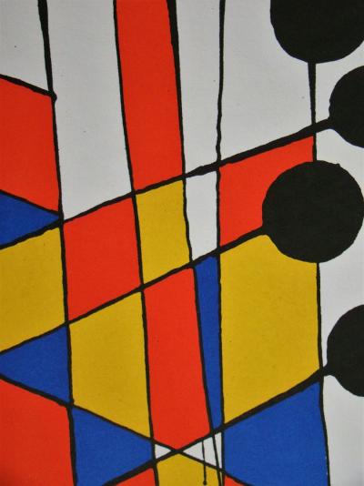 Alexander CALDER - Mosaïque et ballons noirs, 1971 - Lithographie originale 2