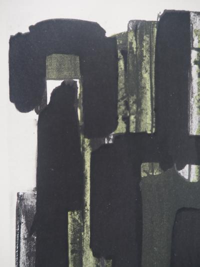 Pierre SOULAGES - Gouache 8, 1957 - Lithographie et pochoir signé 2