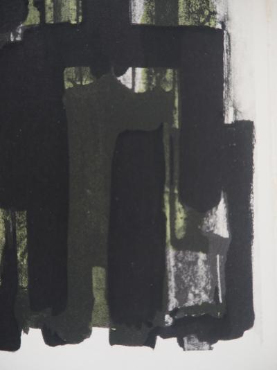 Pierre SOULAGES - Gouache 8, 1957 - Lithographie et pochoir signé 2