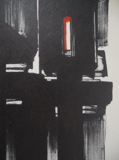 Pierre SOULAGES - Lithographie 2, 1957 - Lithographie et pochoir 2