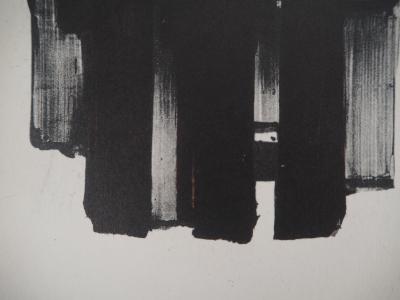 Pierre SOULAGES - Lithographie 2, 1957 - Lithographie et pochoir 2