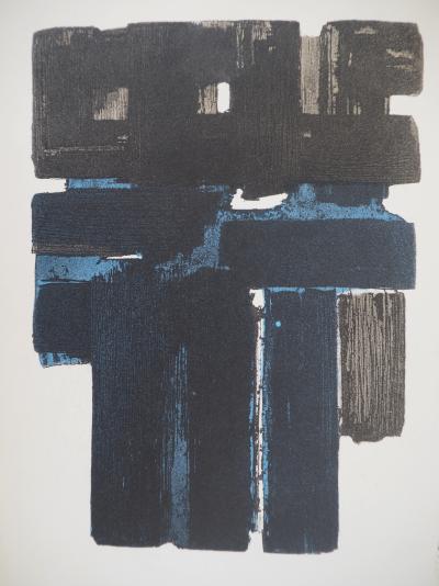Pierre SOULAGES - Eau Forte X, 1957 - Lithographie et pochoir 2