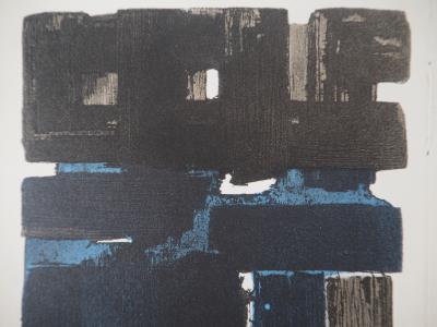 Pierre SOULAGES - Eau Forte X, 1957 - Lithographie et pochoir 2