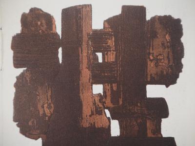 Pierre SOULAGES - Eau Forte IX, 1957 - Lithographie et pochoir 2