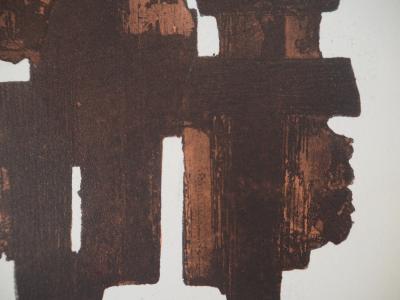 Pierre SOULAGES - Eau Forte IX, 1957 - Lithographie et pochoir 2