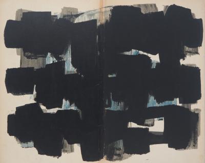 Pierre SOULAGES - Berggruen, 1957 - Lithographie signée, Mourlot 2