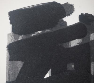 Pierre SOULAGES - Gouache 6, 1957 - Lithographie et pochoir signé 2