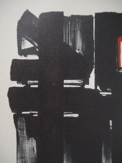 Pierre SOULAGES - Lithographie 2, 1957 - Lithographie et pochoir 2
