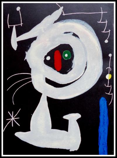 Joan MIRO (d’après) - Femme dans la nuit, 1967 - lithographie 2