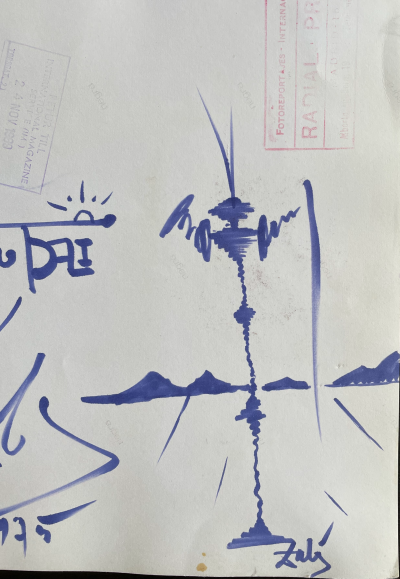 Salvador DALI - Photo originale avec dessin original signé 2