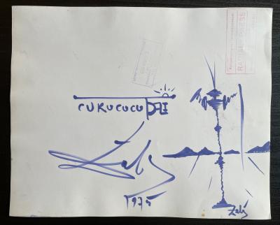 Salvador DALI - Photo originale avec dessin original signé 2