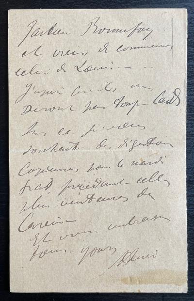 Henri de TOULOUSE-LAUTREC – Lettre autographe signée à sa mère 2