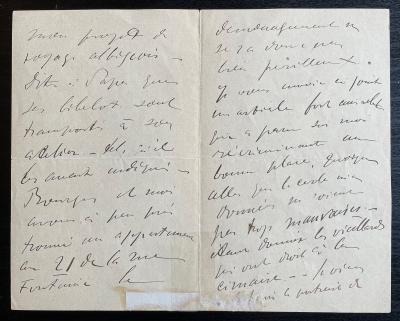 Henri de TOULOUSE-LAUTREC – Lettre autographe signée à sa mère 2