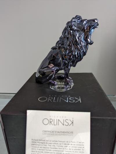 Richard ORLINSKI - Roaring lion spirit (petrol edition) - Sculture 2